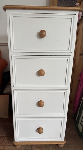 Pine tallboy chest drawers - pine,