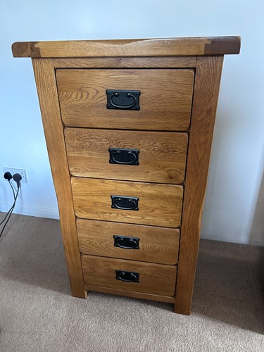 Solid oak drawer tallboy - drawer,
