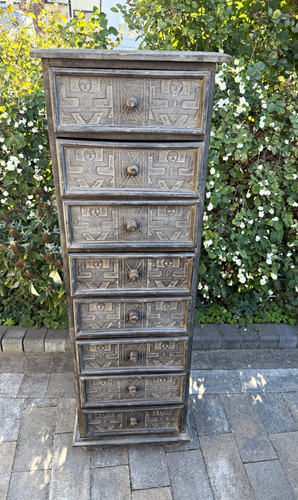 Tallboy wood chest drawers - chest,
