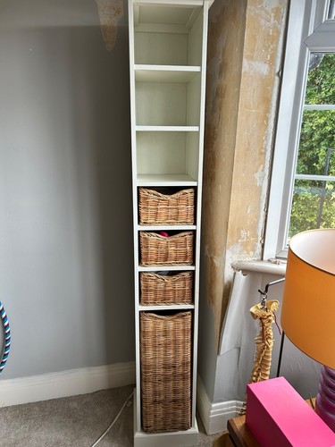 White tallboy chest drawers - chest,