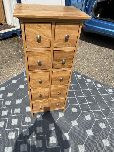 Solid oak tallboy draws - oak,