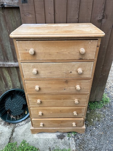 Solid pine tallboy chest - chest, of