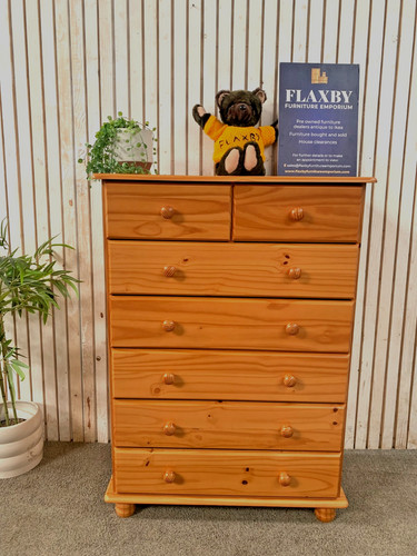 Tall pine chest drawers - chest, 2