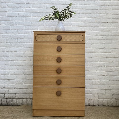 Vintage retro veneer tallboy - vintage,