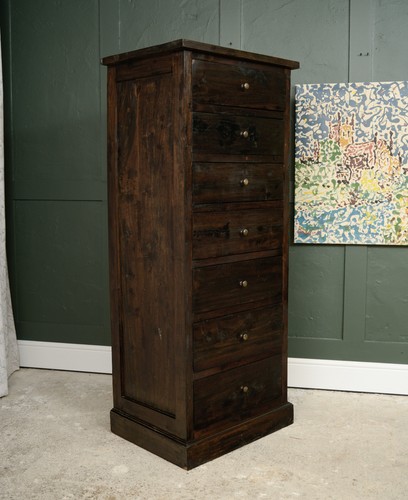 Dark solid wood tallboy - dark,