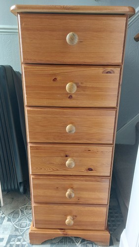 Solid pine chest drawers - solid,