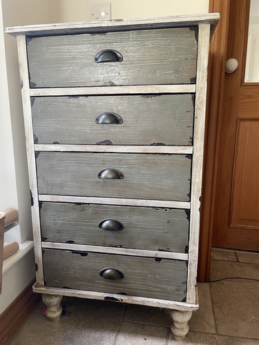 Green rustic tall boy - , chest