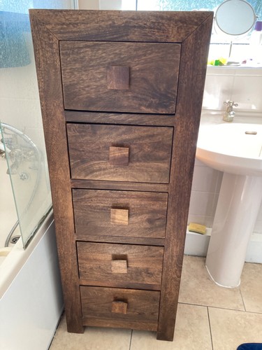 Solid wood tallboy chest - solid, of