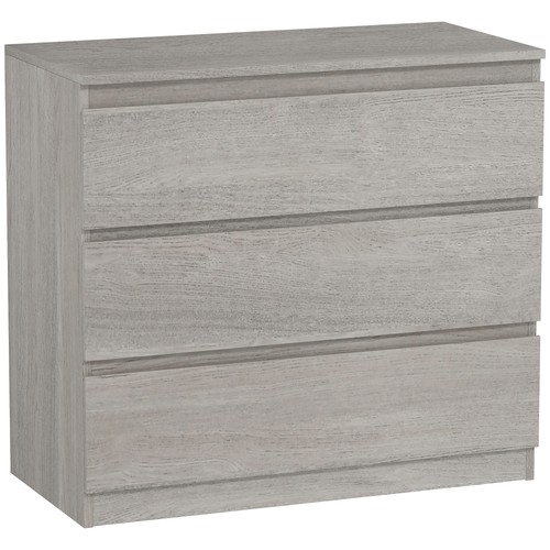 Chest three drawers grey - -,