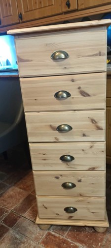 Solid pine drawer tall - 6,