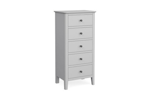 Painted grey tallboy chest - tallboy, of