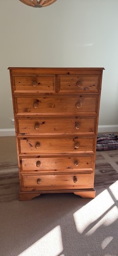 Tall solid wood chest - chest, of