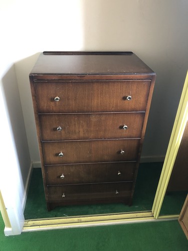 Vintage dark wood drawer - dark,