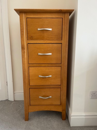 Oak tallboy chest drawers - tallboy,