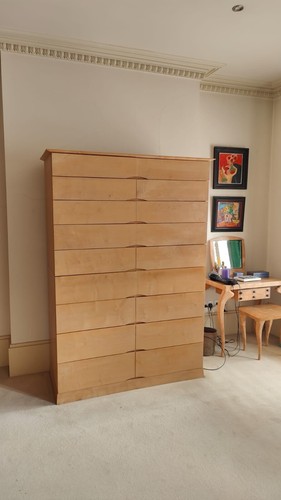Solid wood tallboy chest - wood,