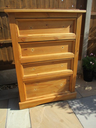 Pine tallboy chest - pine, drawers
