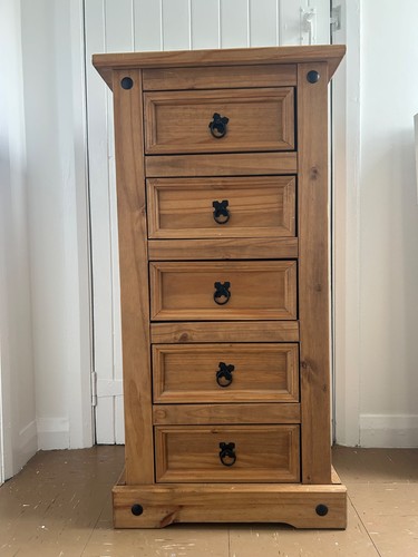 Solid pine drawer tallboy - drawer,