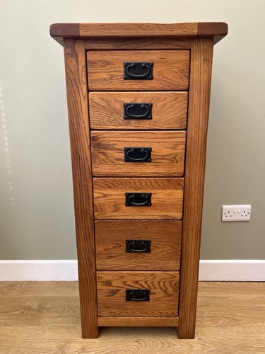 Rustic oak drawer tall - rustic,