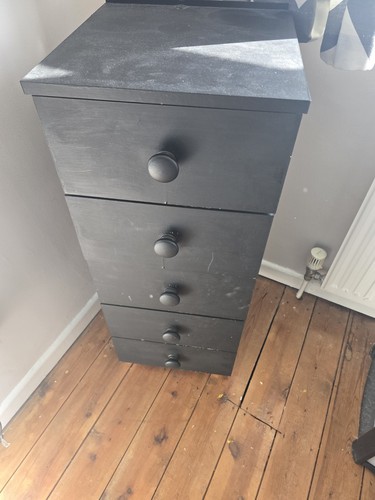Black painted wood - black,