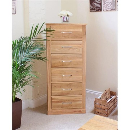 Solid oak tallboy chest - oak,